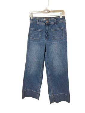 OAT New York Womens Wide Leg Cropped Denim Jeans Size 4/27